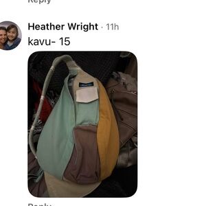Kavu Pastel Sling Bag with Yellow and Brown